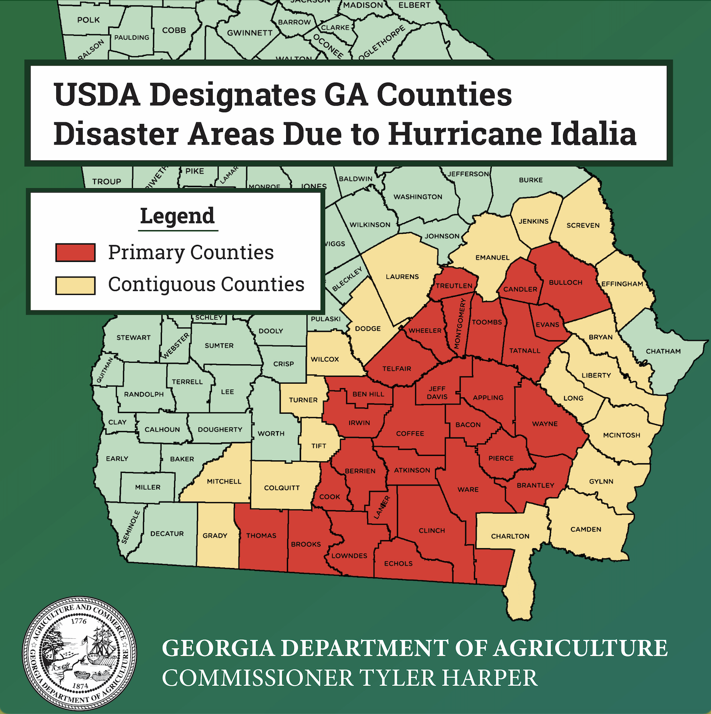 Bulloch under local emergency declaration for Hurricane Idalia