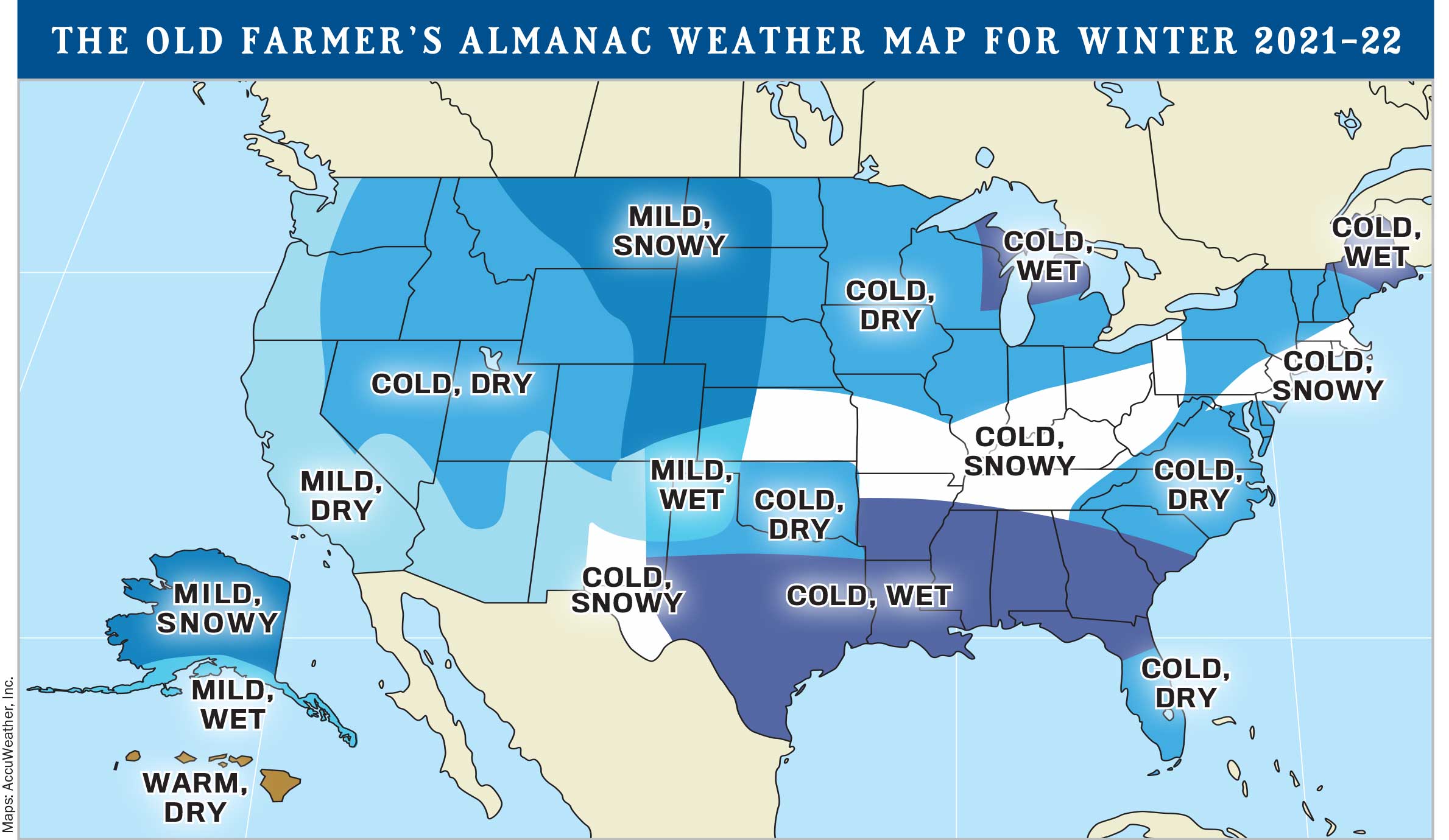 2022 Old Farmer's Almanac Arrives with Chilling Winter Forecast High